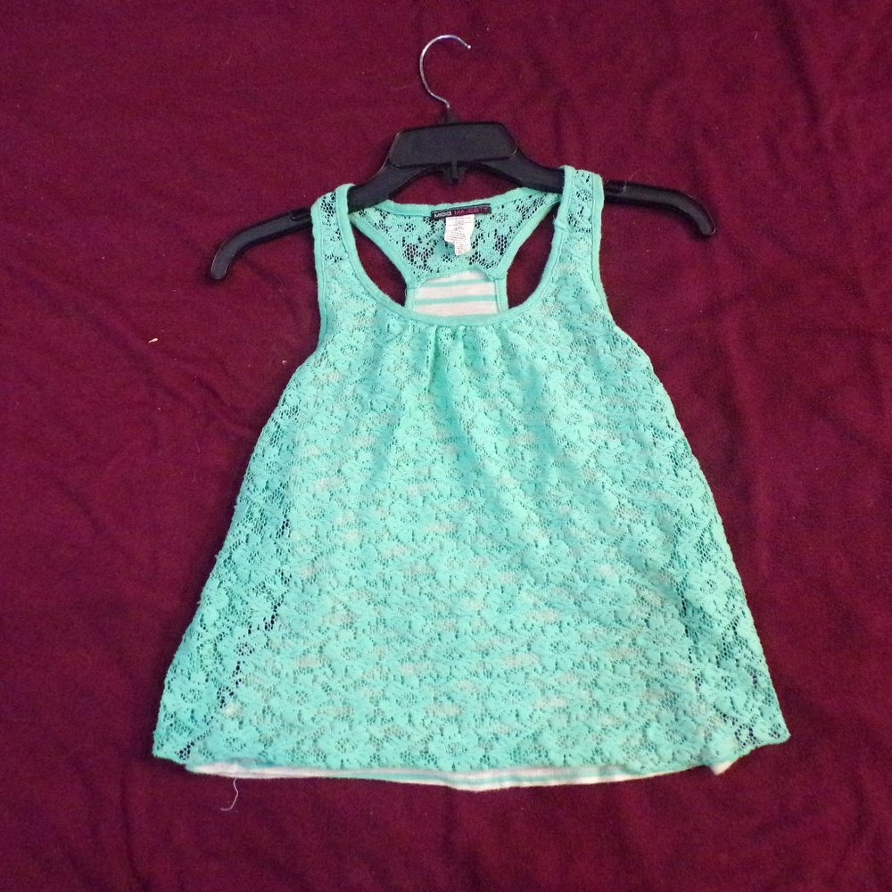 Miss Majesty Girl's Stylish Turquoise Top